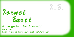 kornel bartl business card